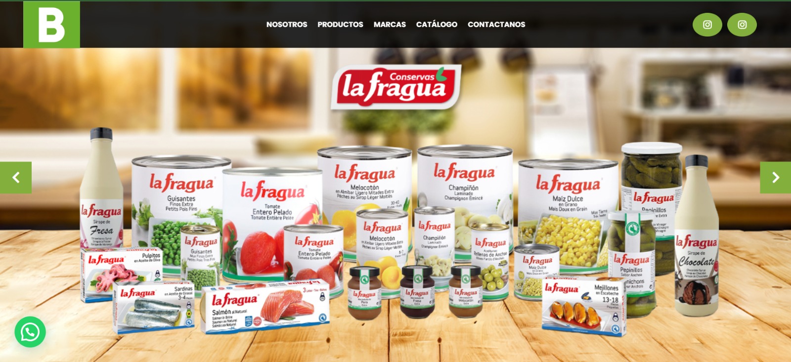 Catálogo B2B y blog para la marca de alimentos Borush Foods en Wordpress.